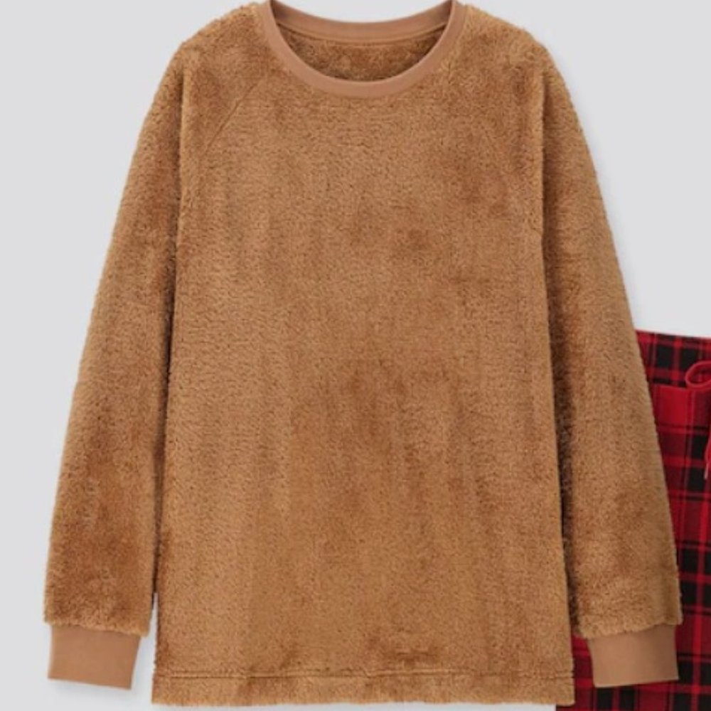 Uniqlo fleece in brown NWT